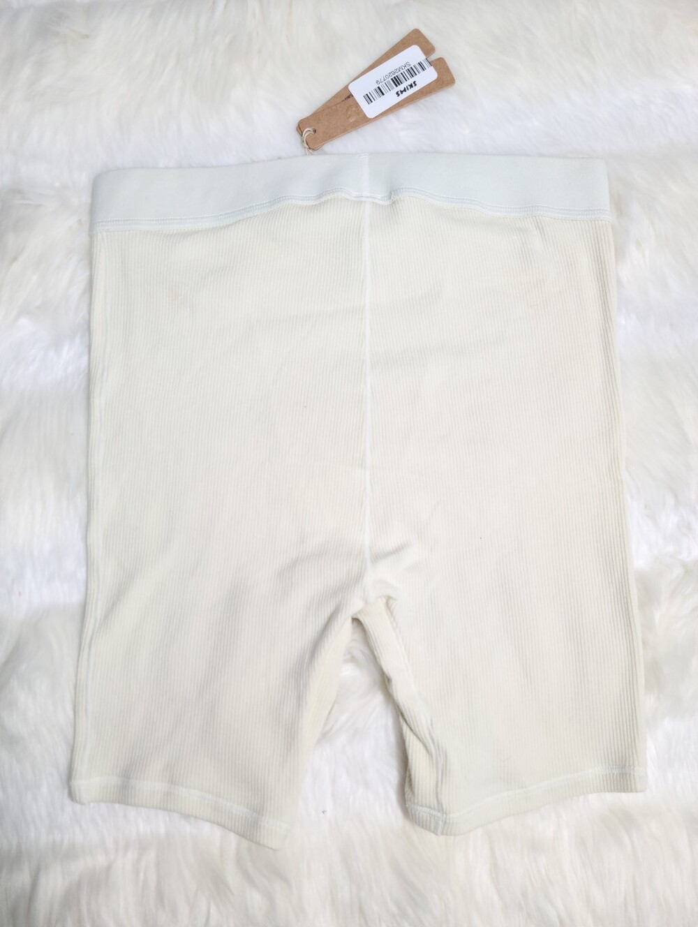 SKIMS Cotton Rib Boxer Short Cream Bone Women Small NEW - Picture 2 of 5